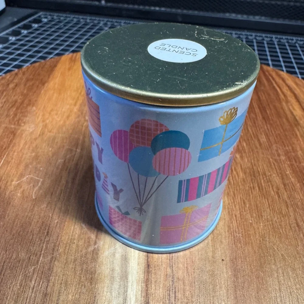 Sonoma Goods For Life Sugared Vanilla Happy Birthday Scented Candle Tin 3oz